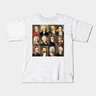 12 Composers Portraits Kids T-Shirt